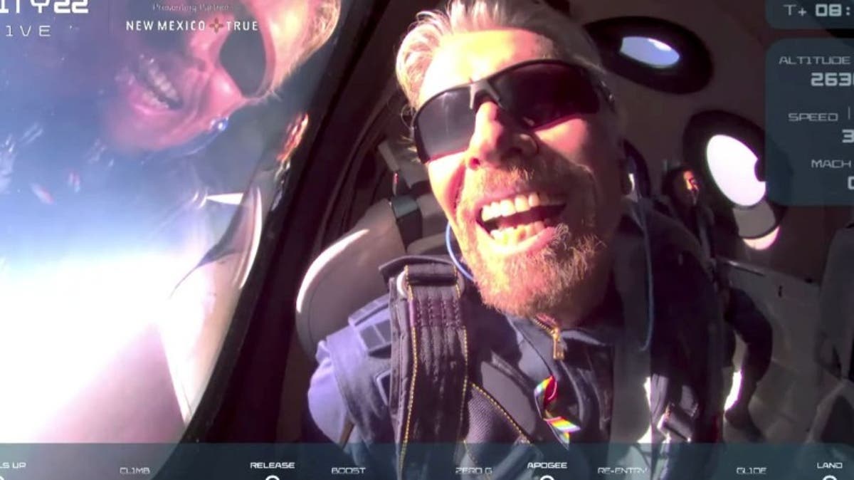 No momento, você está visualizando Richard Branson é primeiro bilionário a chegar ao espaço a bordo de nave própria