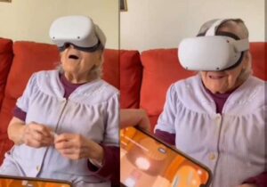 Leia mais sobre o artigo Vovó de 100 anos se emociona ao conhecer catedral em realidade virtual