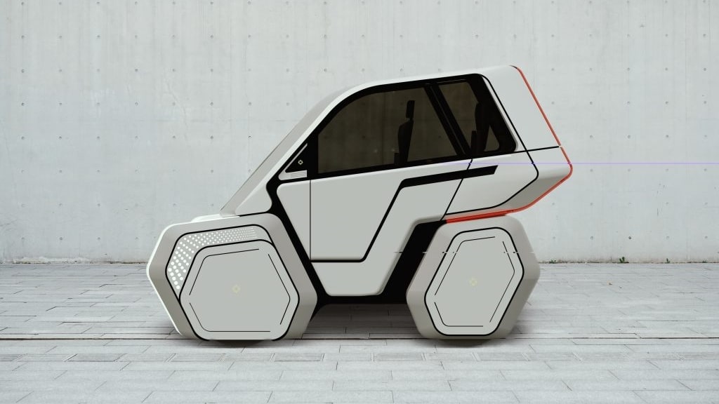 No momento, você está visualizando Veículo futurista em 3D é um híbrido de carro com bicicleta elétrica