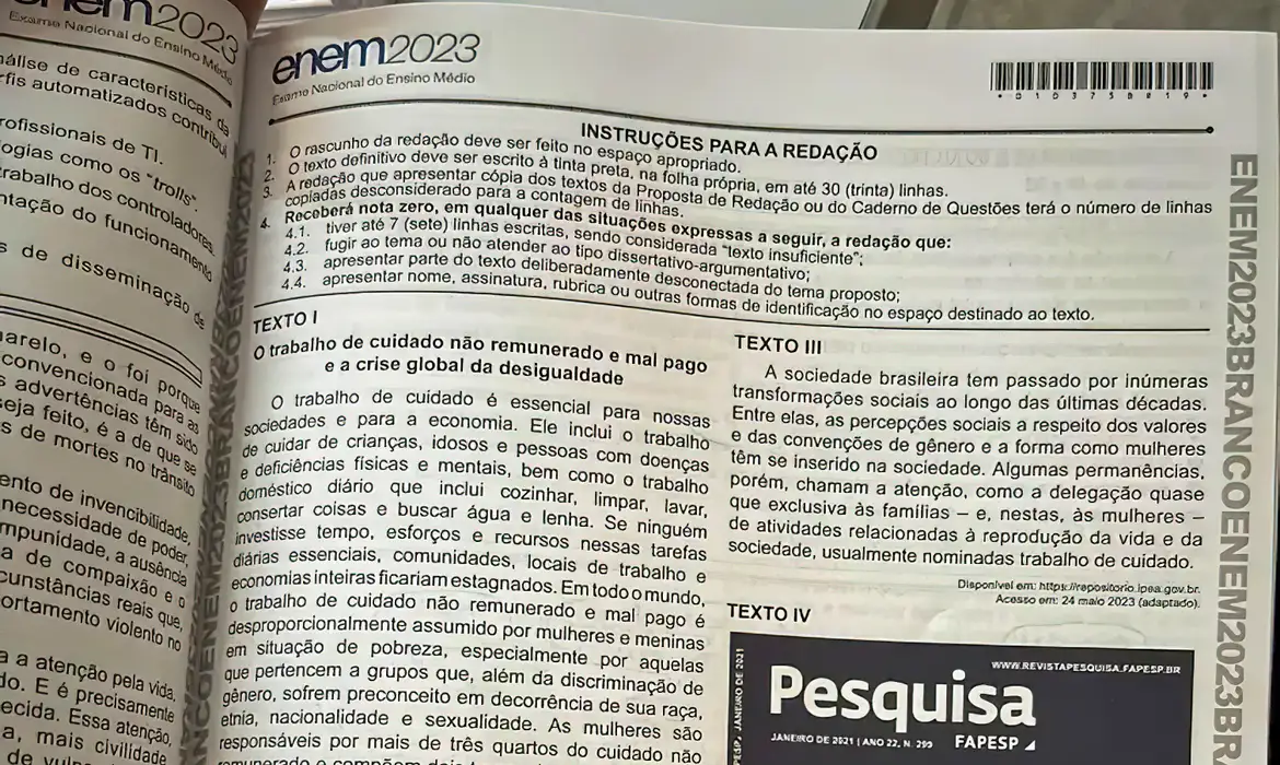 No momento, você está visualizando ENEM: cartilha de redação é divulgada; confira